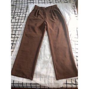 A&F Chocolate brown wide leg trousers